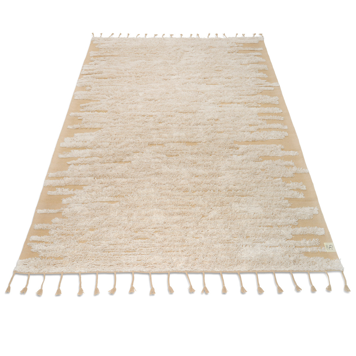 Beige motta með kögri