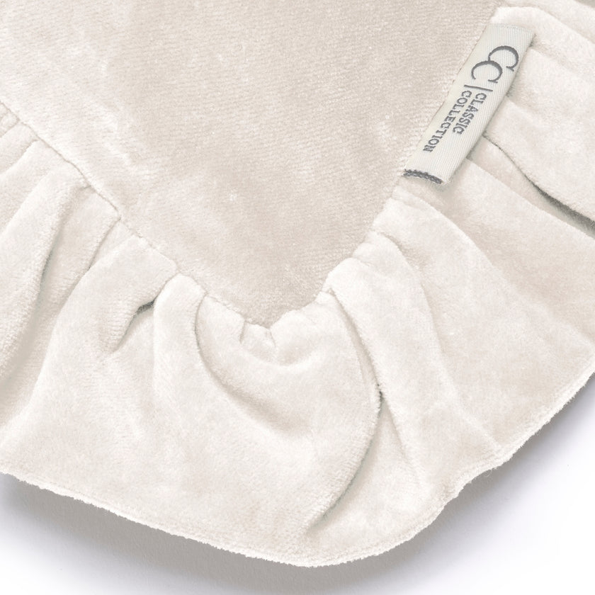 Frilled Off white-Koddaver með flauelsáferð úr bómull