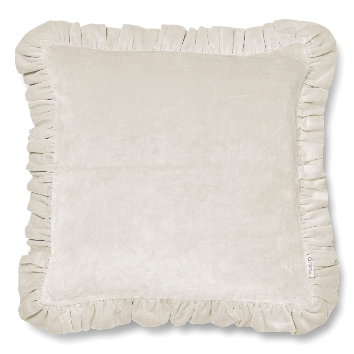 Frilled Off white-Koddaver með flauelsáferð úr bómull