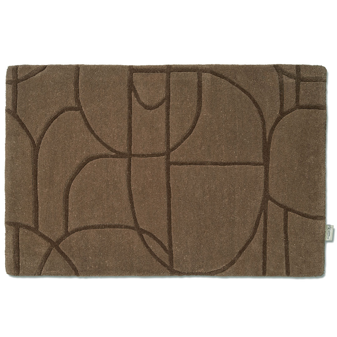 Dyramotta Modern Abstract Brún