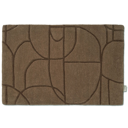 Dyramotta Modern Abstract Brún