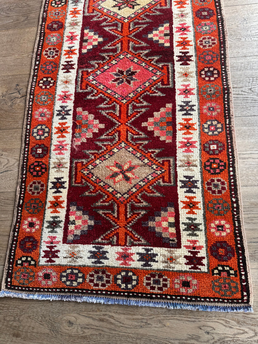 Tyrkneskur Vintage renningur 83x347cm