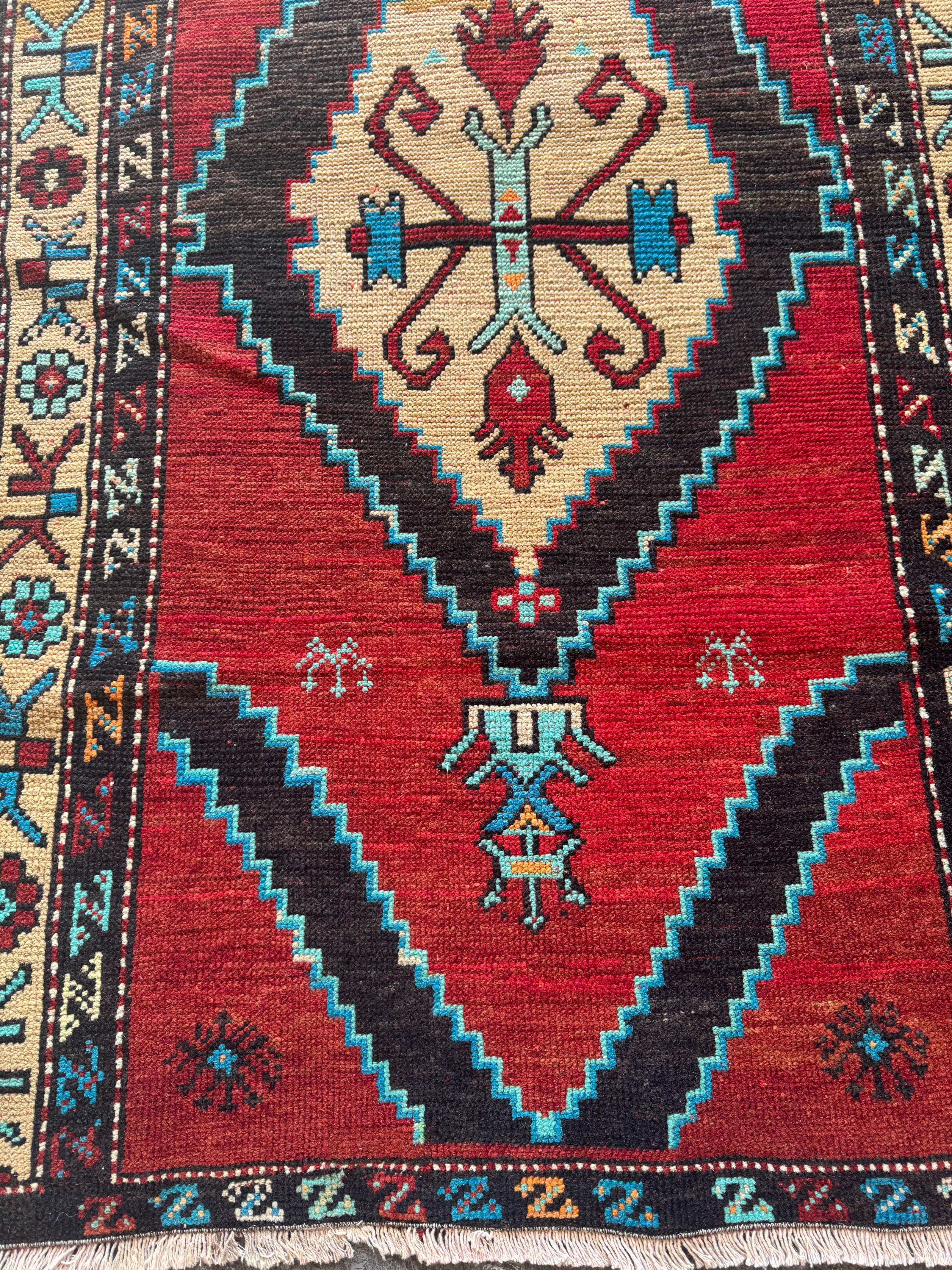 Tyrkneskur Vintage motta Anatolia 93x164cm