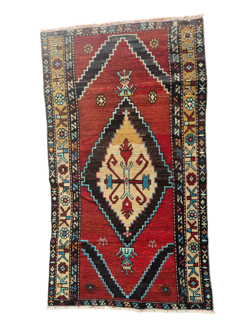 Tyrkneskur Vintage motta Anatolia 93x164cm